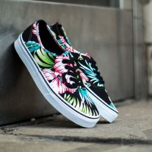 Hawaiian, Floral, Lace-Up Vans